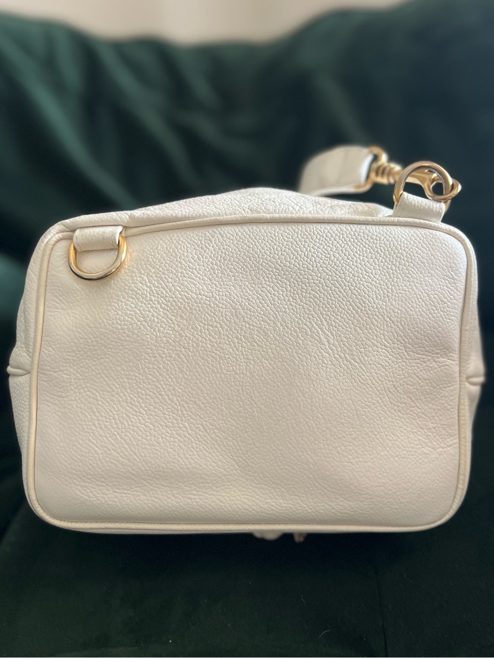 Vintage CHANEL Timeless Drawstring Sling Crossbody Backpack Caviar Medium White - Picture 14 of 15
